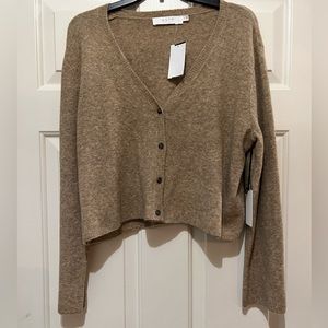 Astr The Label tan cardigan in size M.